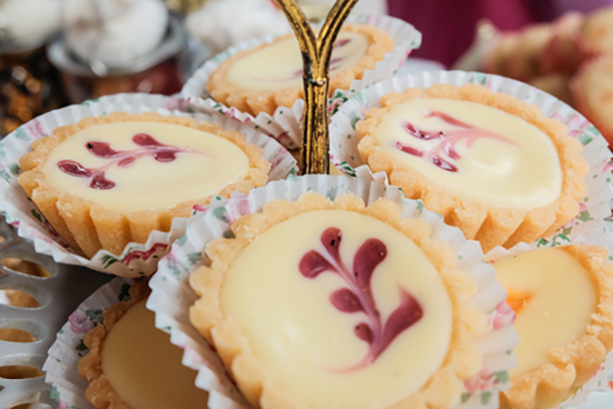 tartaletas de queso decoradas