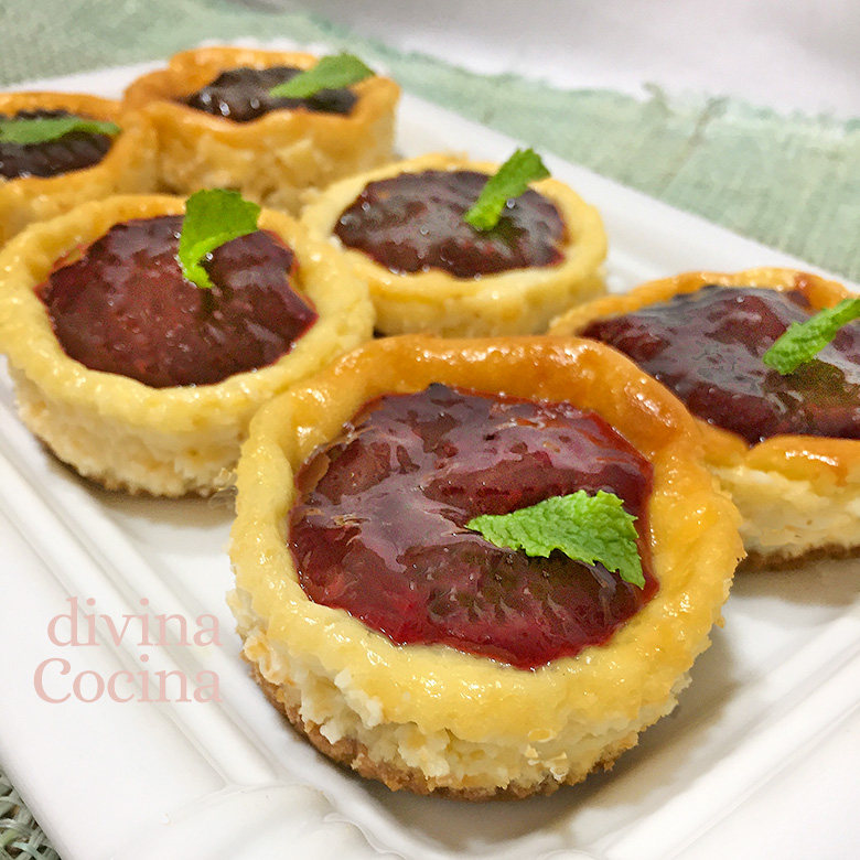 mini tartas de queso