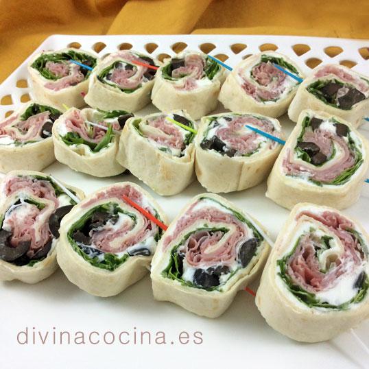 receta aperitivos miniwraps