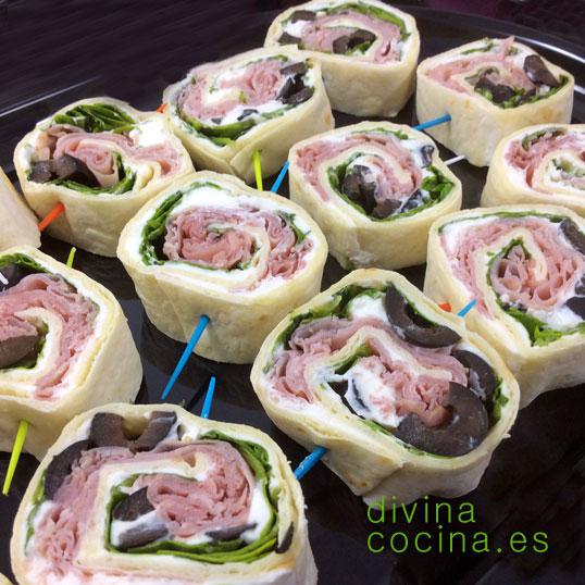 receta aperitivos miniwraps