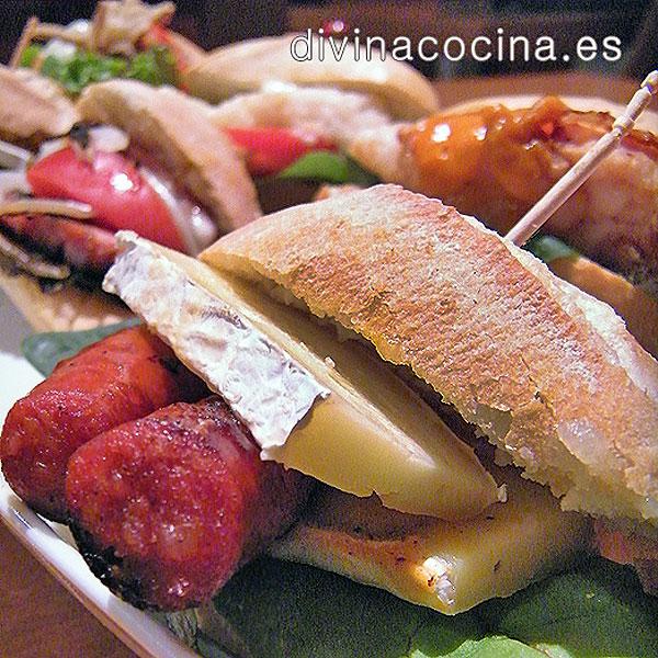 montaditos y bocadillos variados