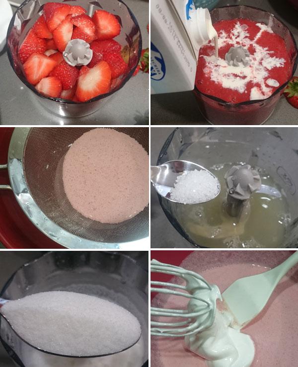 mousse de fresas paso a paso