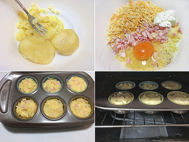 receta de muffins patata queso