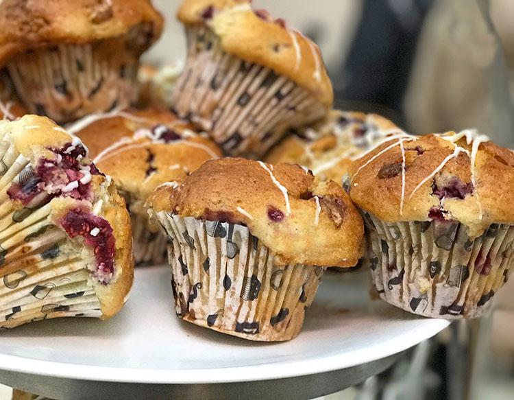 muffins de frutos rojos