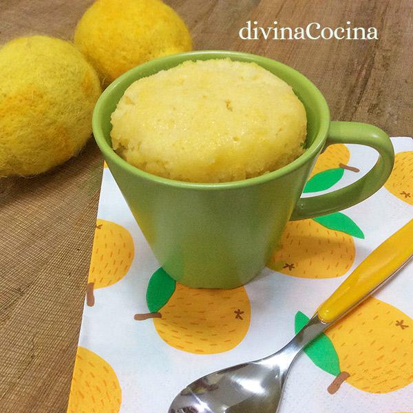 mug cake de limón