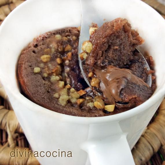 mug cake de nocilla o nutella