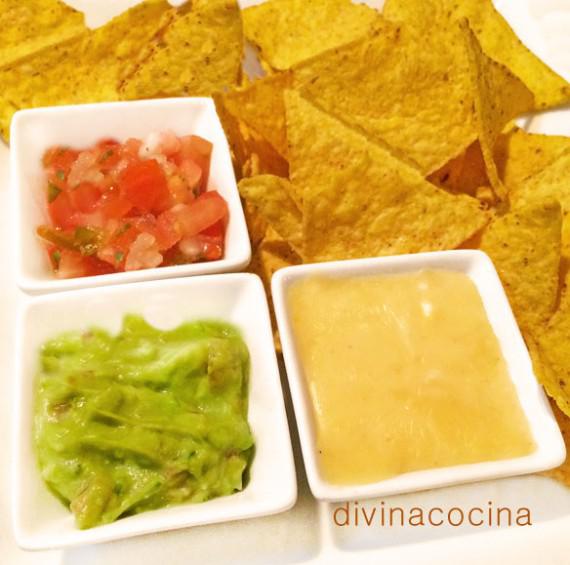 nachos tres salsas