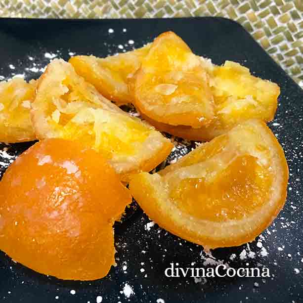 Naranjas confitadas