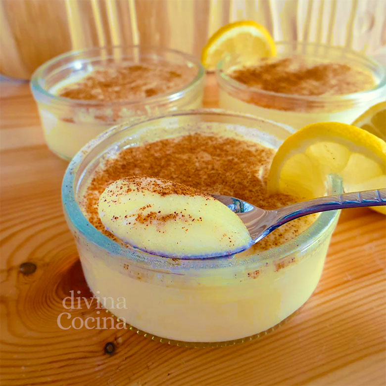 Natillas de limón y leche condensada - Receta de DIVINA COCINA