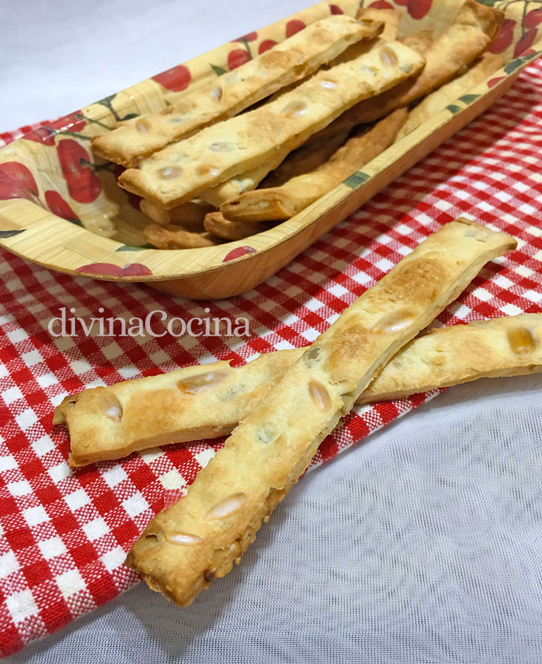 palitos de pan con pipas grisines 