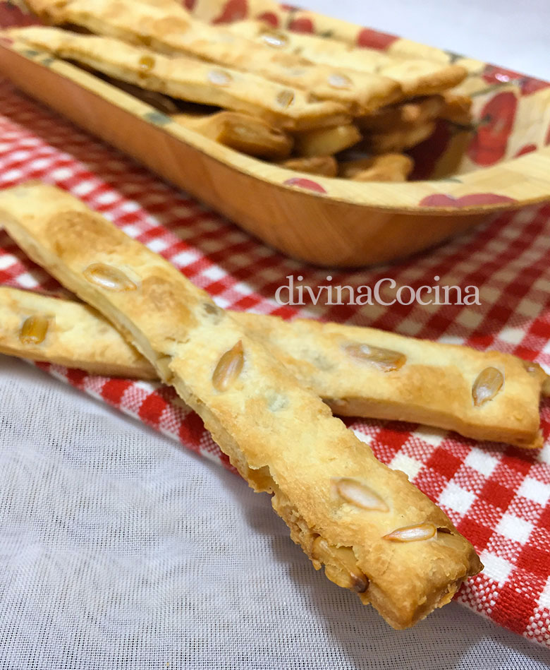 palitos de pan con pipas grisines 