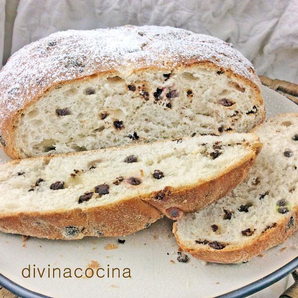 pan de leche con chocolate