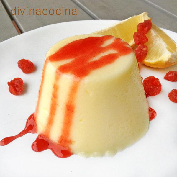 panna cotta de limón