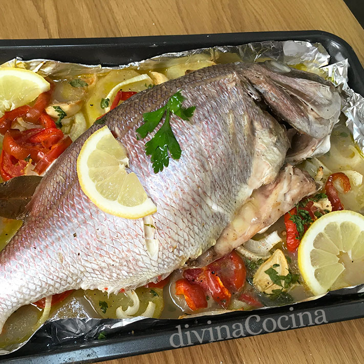 Pargo al Horno, receta fácil - Receta de DIVINA COCINA