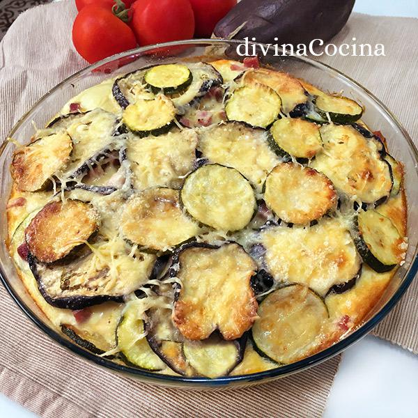 pastel de berenjenas y calabacines