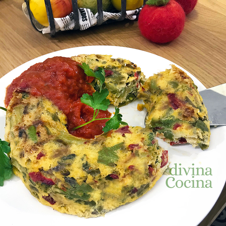 pastel de verduras microondas