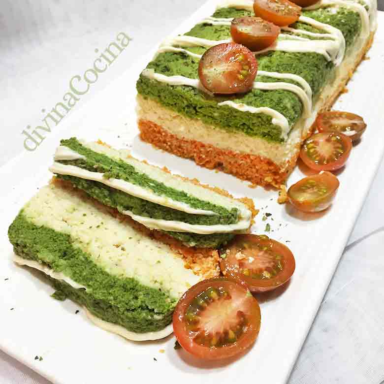 pastel de verduras por capas