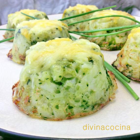 pastelillos de patata y brócoli