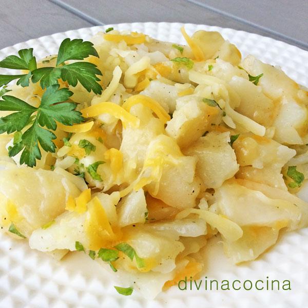 Patatas al queso fácil - Receta de DIVINA COCINA