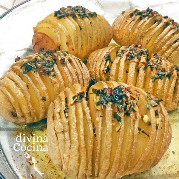 Patatas Hasselback al estilo sueco - Receta de DIVINA COCINA