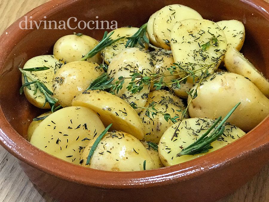 receta de patatas a la provenzal en microondas