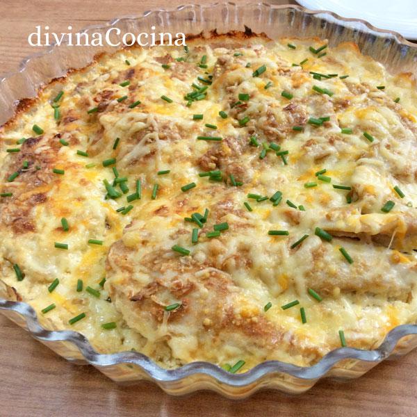 Pechugas de pollo gratinadas - Receta de DIVINA COCINA