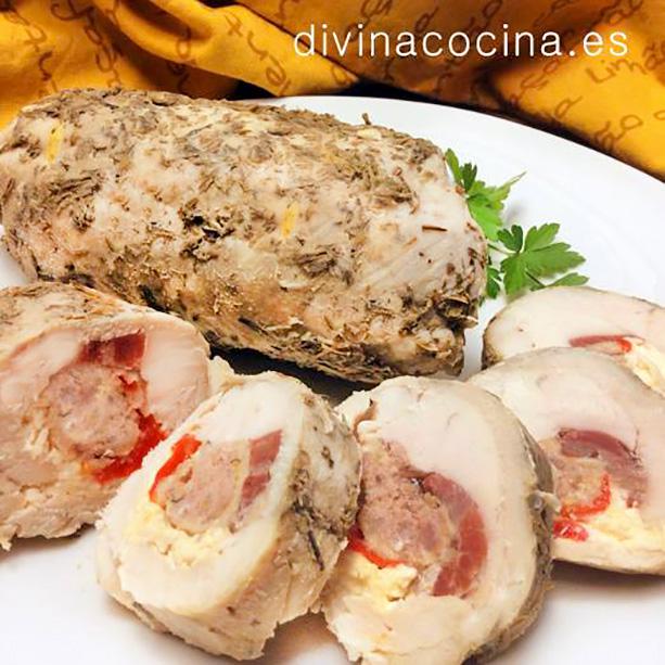 Pechugas de pollo rellenas - Receta de DIVINA COCINA