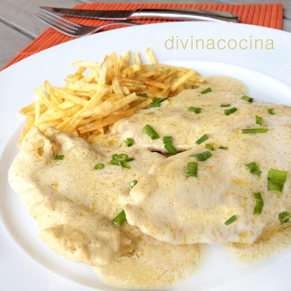 Pechuga de pollo al queso - Receta de DIVINA COCINA