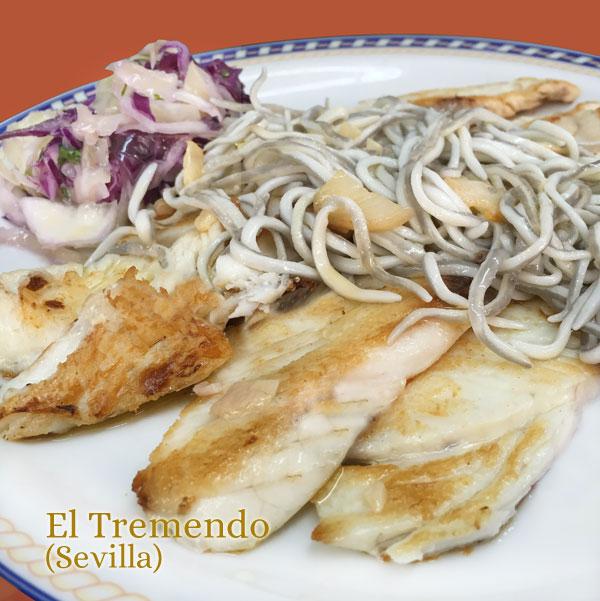 pescado-con-gulas-al-ajillo