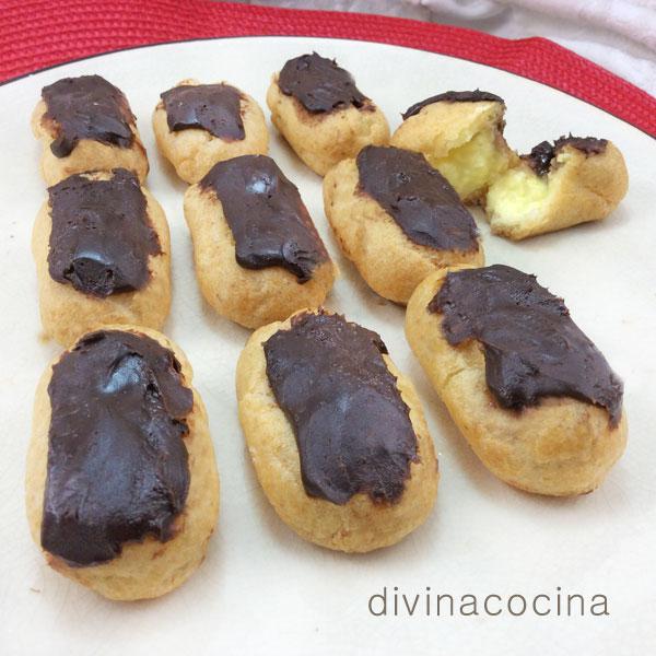 Petit choux rellenos caseros - Receta de DIVINA COCINA