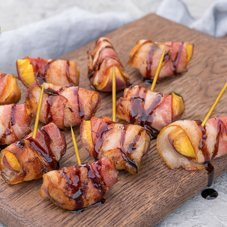 Pinchos de bacon y frutas 7