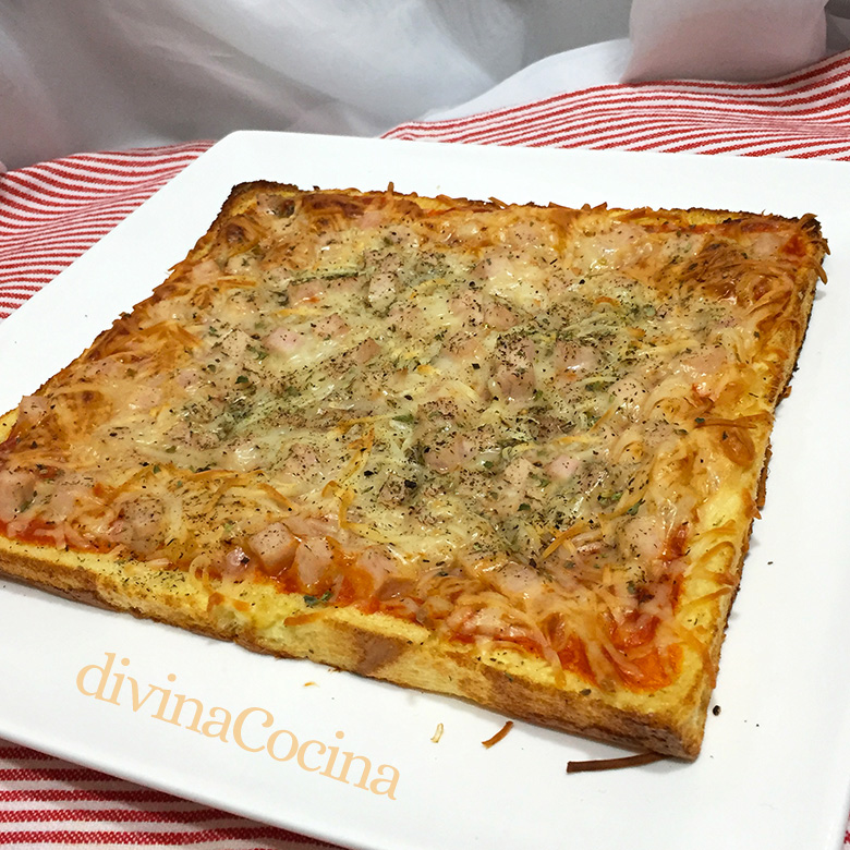 pizza de pan de molde