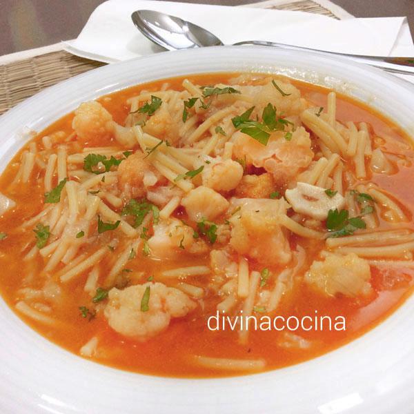 RECETA DE SOPA DE COLIFLOR