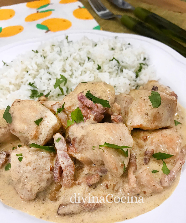 pollo a la carbonara 