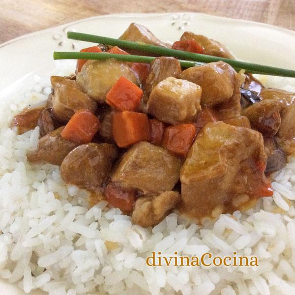 pollo teriyaki fácil con ingredientes sencillos