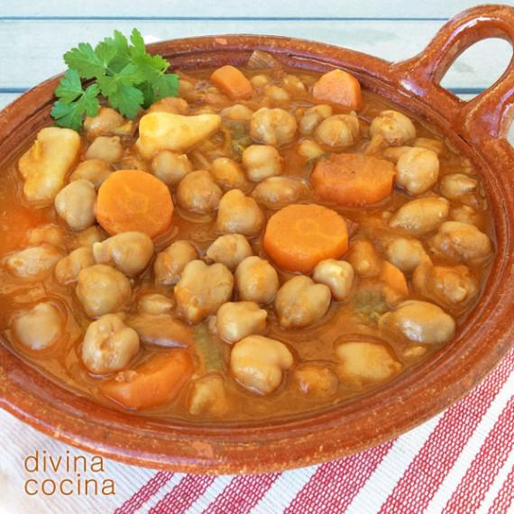 potaje de garbanzos y verduras