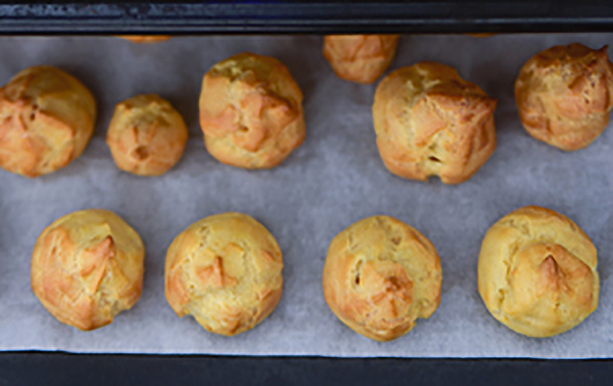 profiteroles en el horno