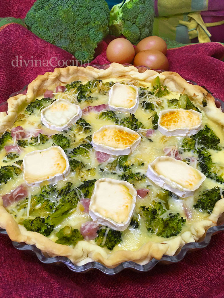 quiche de brocoli jamon y queso