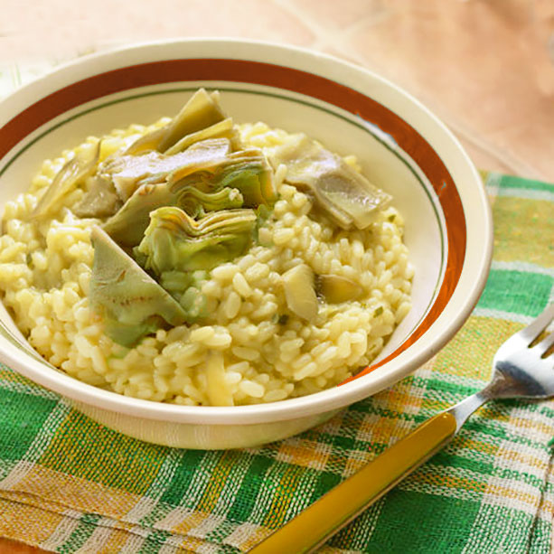 risotto de alcachofas