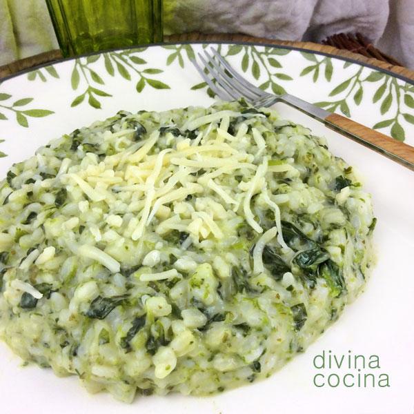 risotto de espinacas