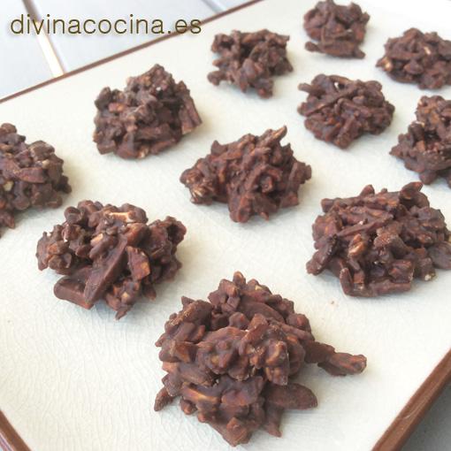 recetas de rocas de chocolate