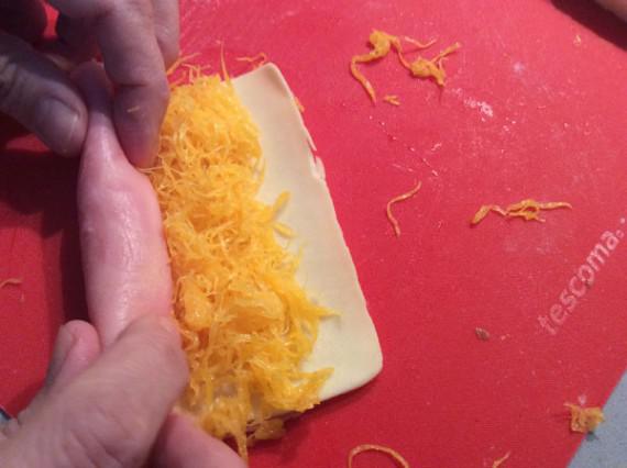 receta de rollitos de jamon,queso y huevo hilado