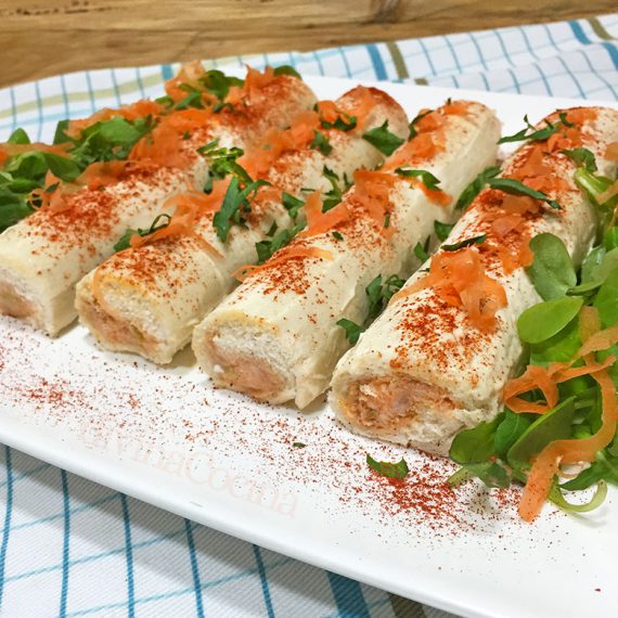 Receta Rollitos de pan de molde salados | Mis Recetas Caseras