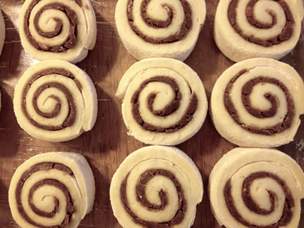 rollitos de canela en el horno