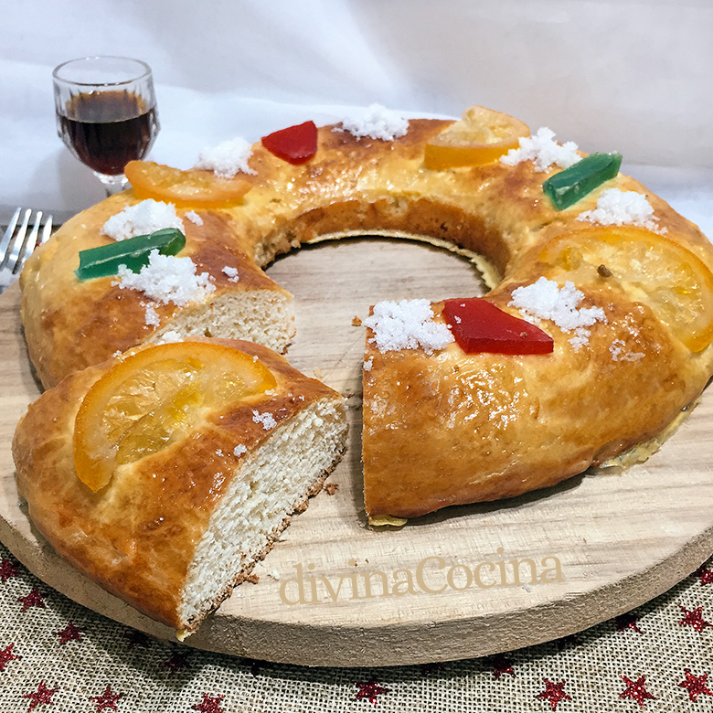 Roscón de Reyes fácil sin masa madre - Receta de DIVINA COCINA