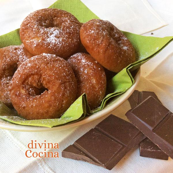 rosquillas de chocolate