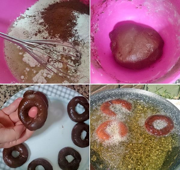 rosquillas de chocolate paso a paso