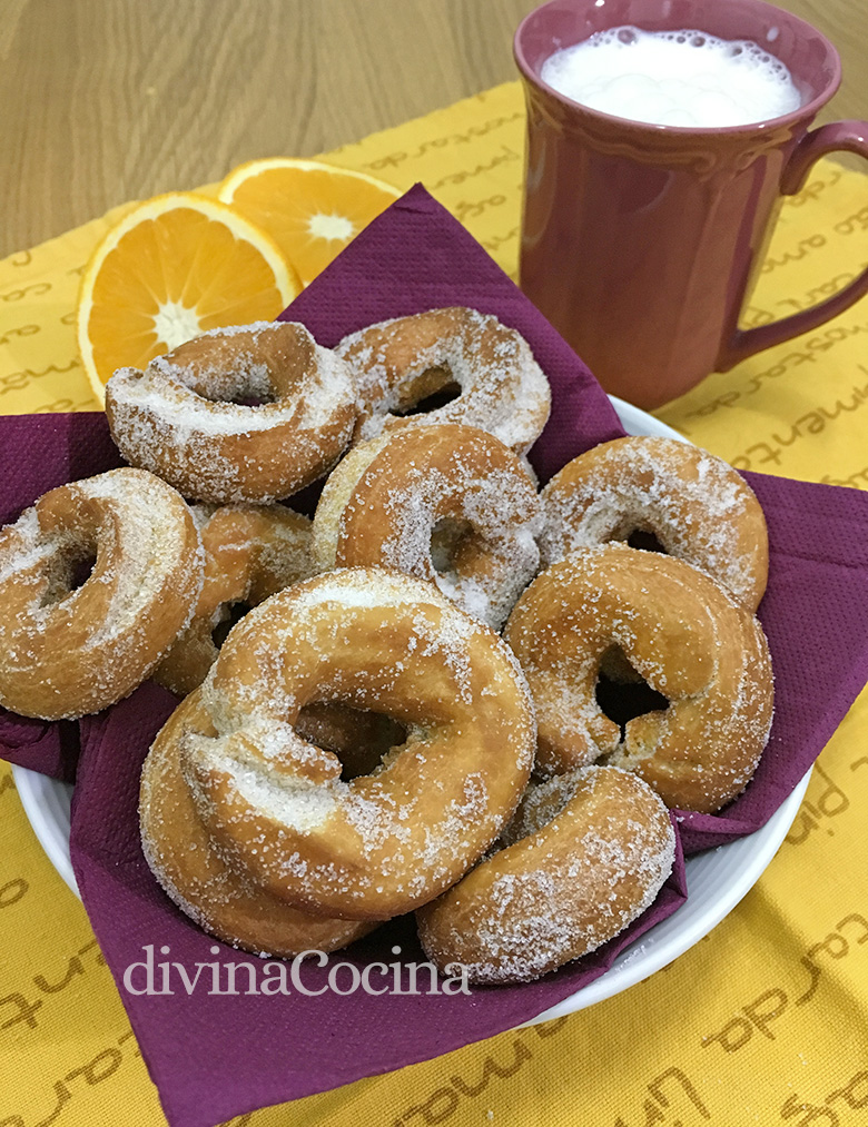 rosquillas de aceite de oliva y naranja