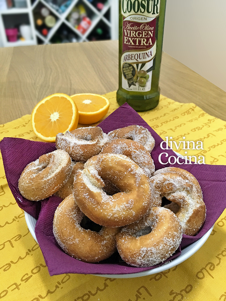 rosquillas de aceite de oliva y naranja