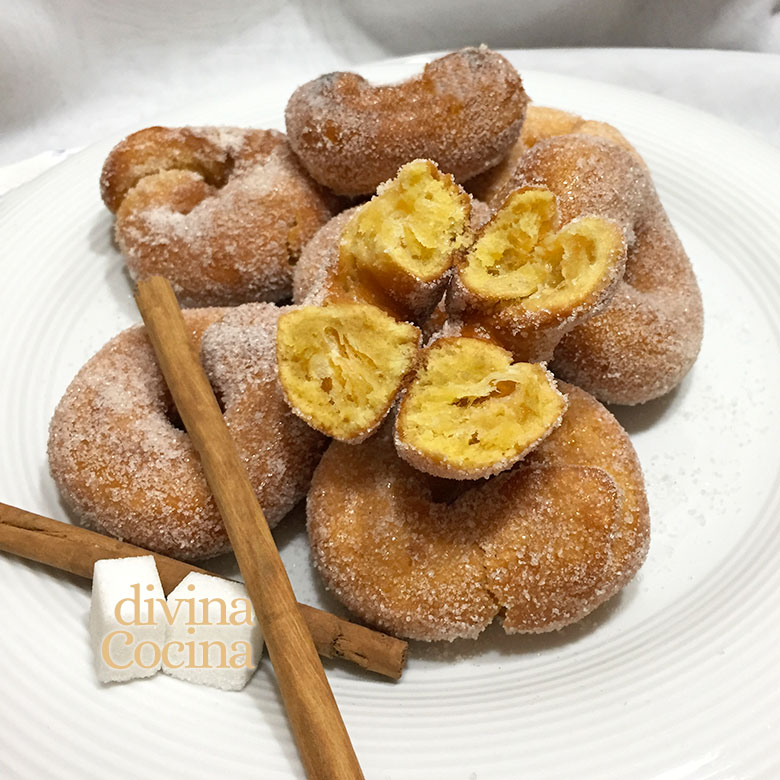 Rosquillas con flan de sobre 13